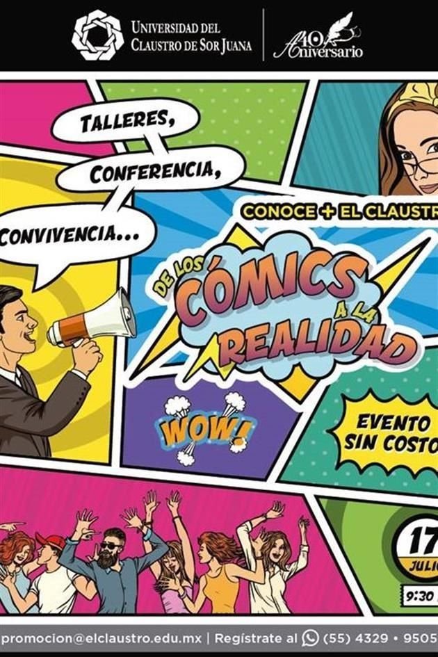 Clases magistrales, conferencias y talleres gratuitos conforman el programa Conoce + el Claustro, cuya temática se centra en los cómics.