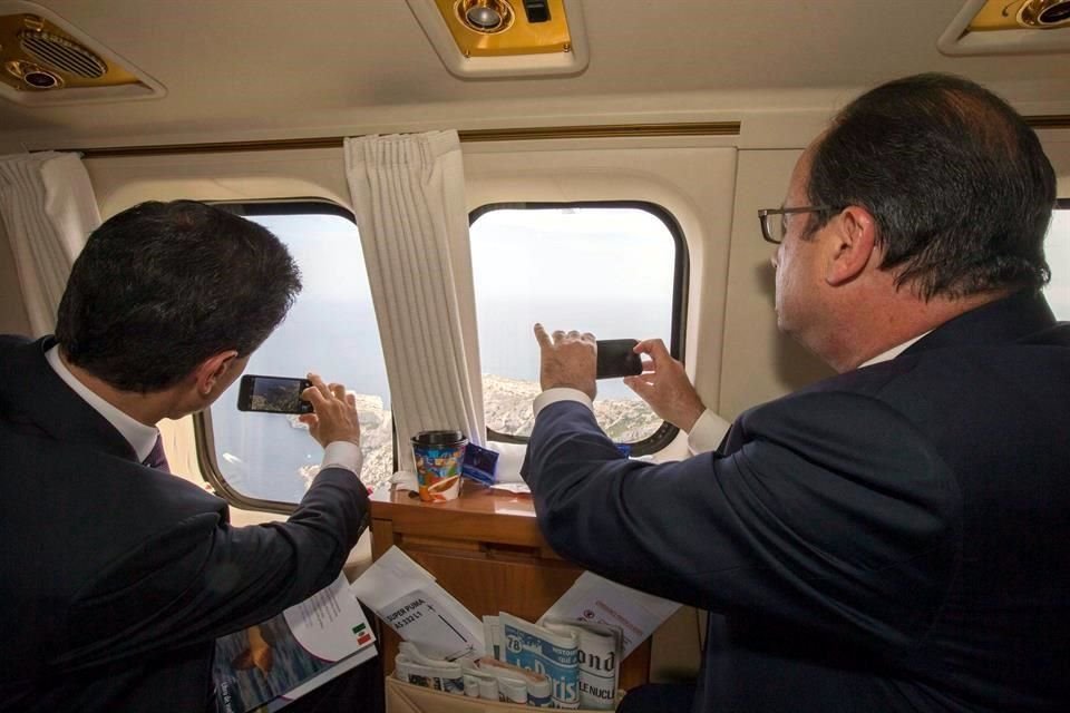 En el marco de las actividades de su visita de estado, el Presidente Enrique Peña Nieto visitó Marsella y realizó un sobrevuelo en helicóptero por el Parque Nacional de Las Calanques.