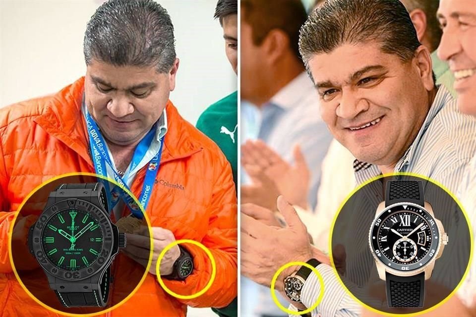 Miguel ngel Riquelme, candidato del PRI por Coahuila, demuestra su amor al tiempo con relojes de hasta $350 mil como el Hublot de la serie Big Bang, estilo All Black Green.