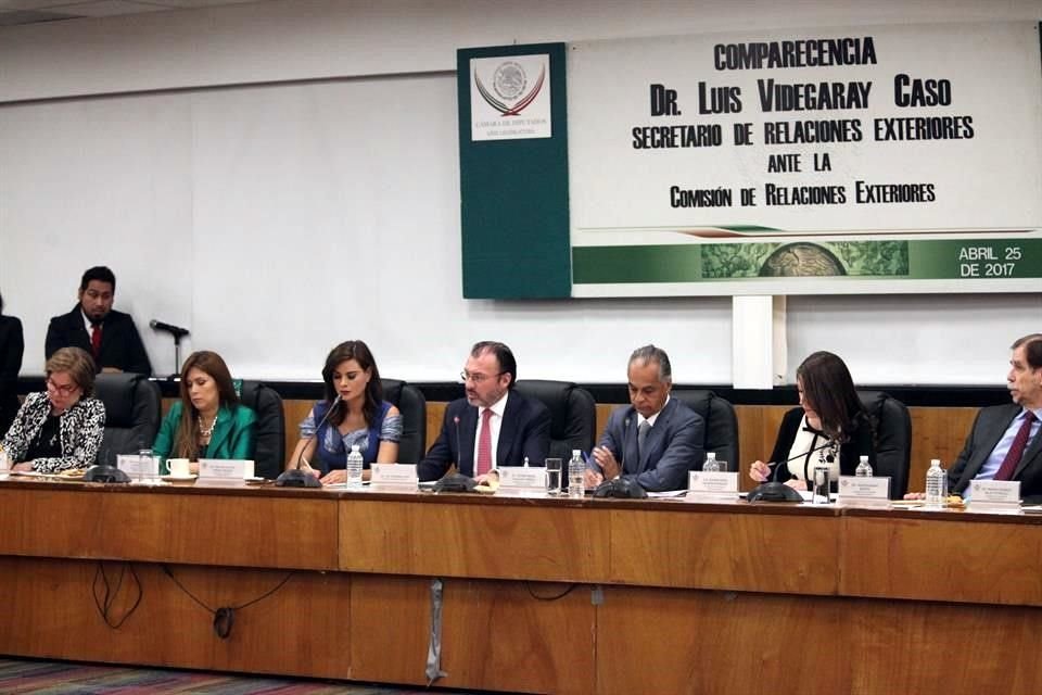 El titular de la SRE compareció ante diputados de la Comisión de Relaciones Exteriores, en San Lázaro.
