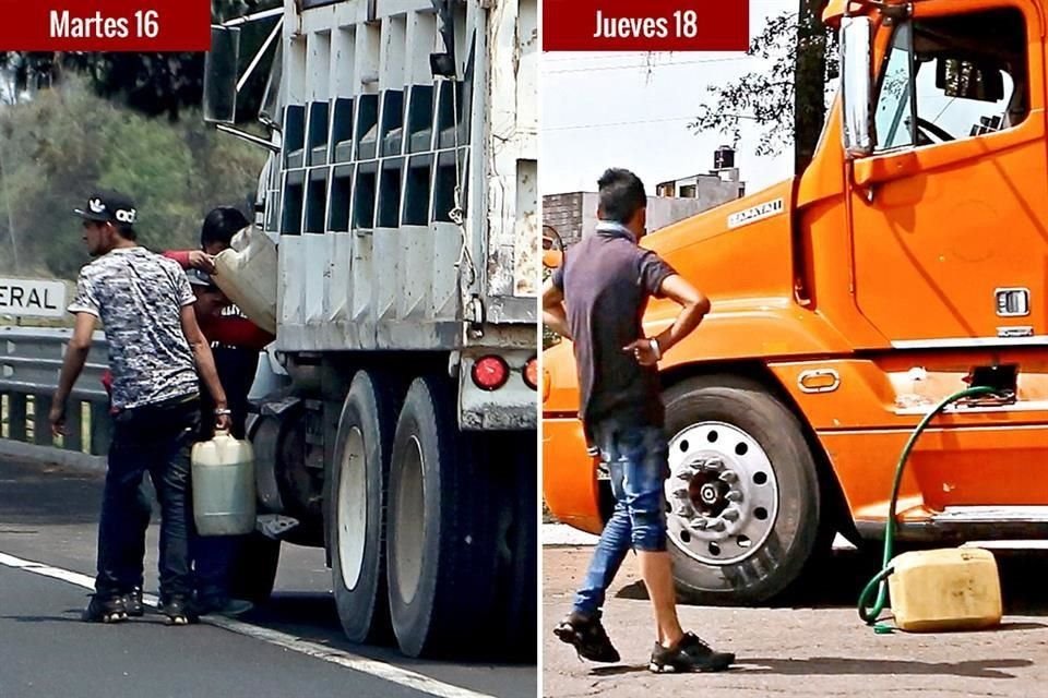 Pese a reforzamiento de seguridad tras hechos de Palmarito, en plena vía México-Puebla se vende combustible robado a ductos de Pemex.