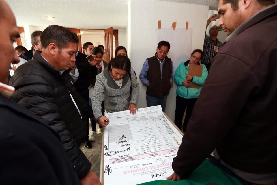 Con el reconteo 117 casillas y captura de las 433 que componen el 34 Distrito Electoral de Toluca, Morena rescató 2 mil 712 votos que no fueron contabilizados en el PREP.