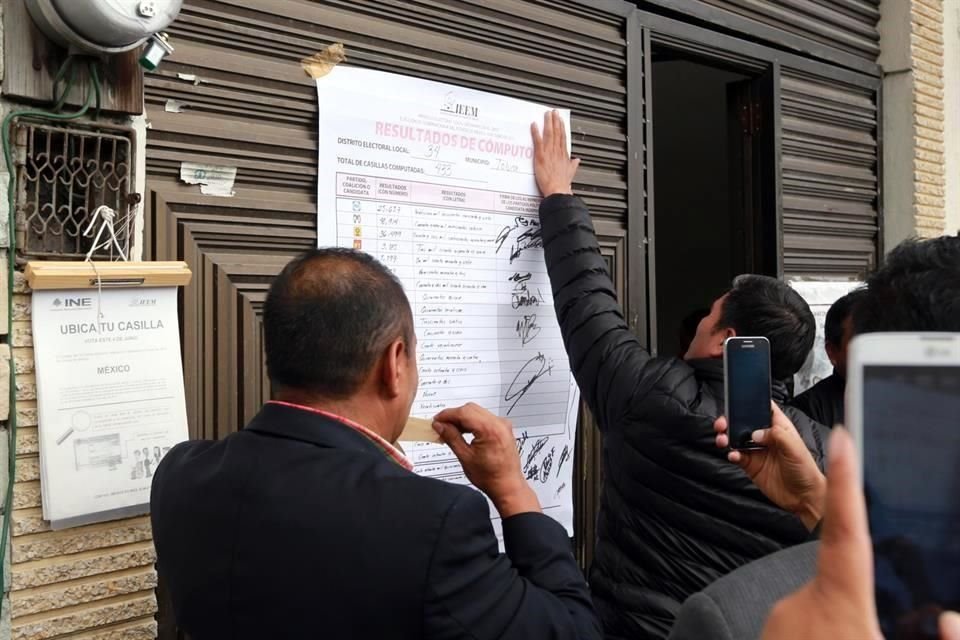 Con el reconteo de 117 casillas y captura de las 433 que componen el 34 Distrito Electoral de Toluca, Morena rescató 2 mil 712 votos que no fueron contabilizados en el PREP.