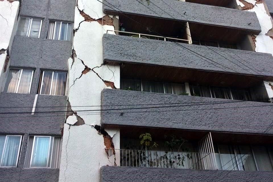Varios edificios resultaron daños por el terremoto del 19 de septiembre de 2017.