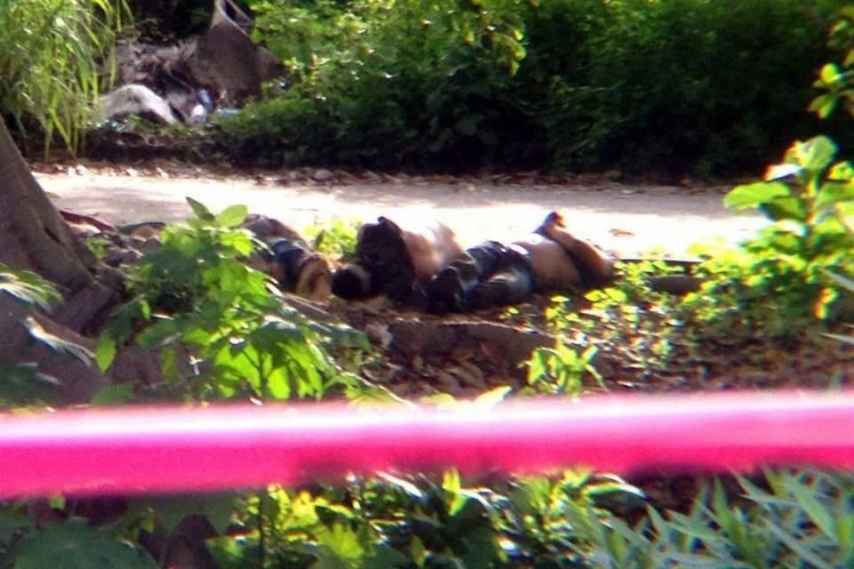 Los tres cadáveres hallados estaban acobijados y dos más maniatados al pie de una higuera en Tepic, Nayarit.