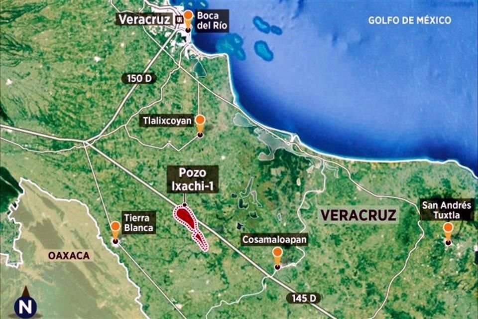 El campo petrolero Ixachi se encuentra en Veracruz.