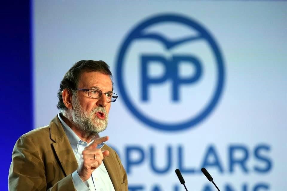 En Barcelona, Presidente Mariano Rajoy dijo que elecciones devolverán la tranquilidad a Cataluña, si la 'mayoría silenciada' acude a votar.