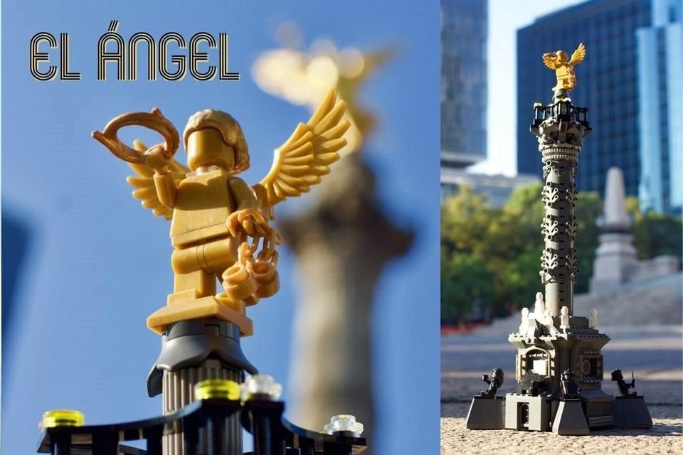 Un mexicano armó un Ángel de la Independencia con figuras de LEGO por el amor que le tiene a la CDMX.