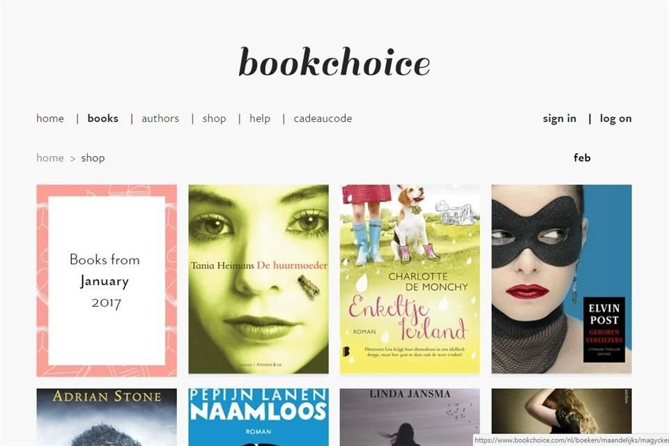 Bookchoice, una plataforma nacida en 2014 en Holanda, ofrece un catálogo que se renueva cada mes con ocho libros diferentes disponibles en formato de ebook y audiobook.