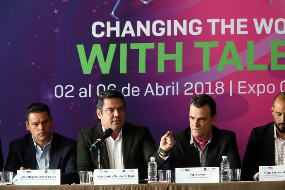 El Gobernador Aristteles Sandoval; Pablo Antn, cofundador de Talent Network, y otros directivos presentaron Jalisco Talent Land en la Ciudad de Mxico.