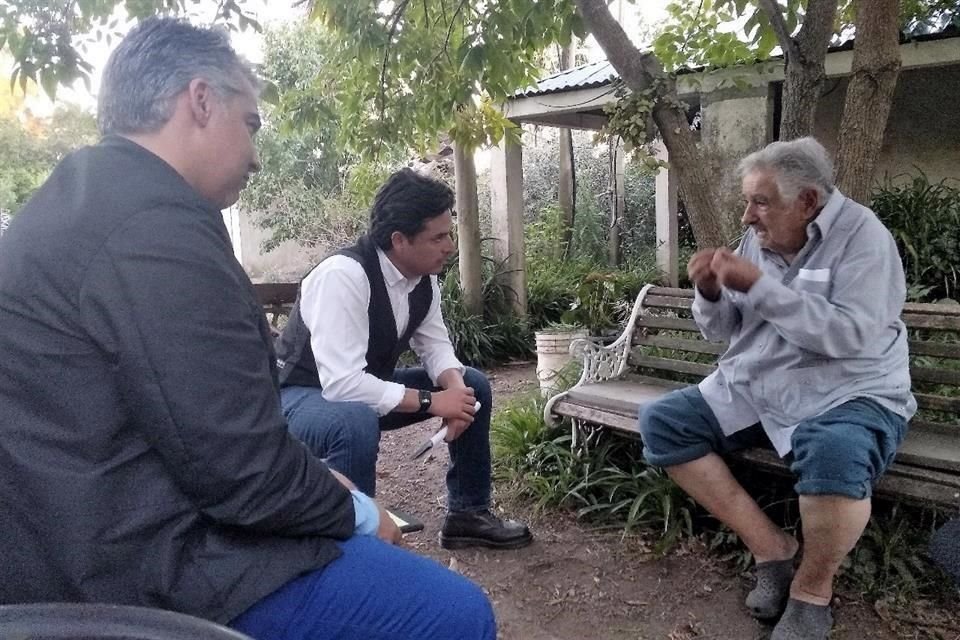 Marco Enríquez-Ominami, Zoé Robledo y José Mujica.