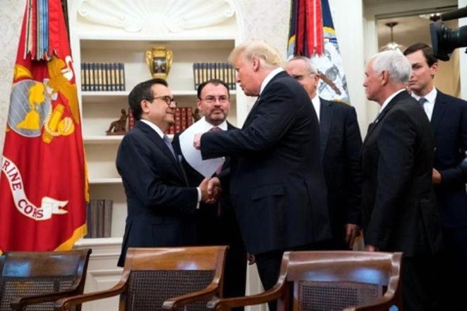 El Secretario de Economa mexicano y Donald Trump, Presidente de EU.