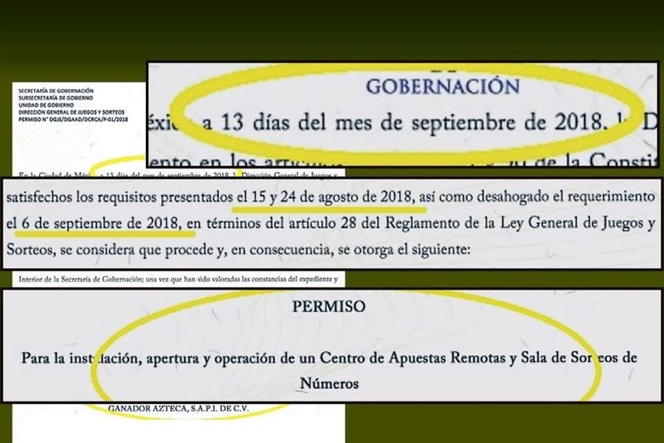 La Direccin General de Juegos y Sorteos otorg el 13 de septiembre el permiso a la televisora, que apenas el 15 de agosto present los requisitos necesarios.