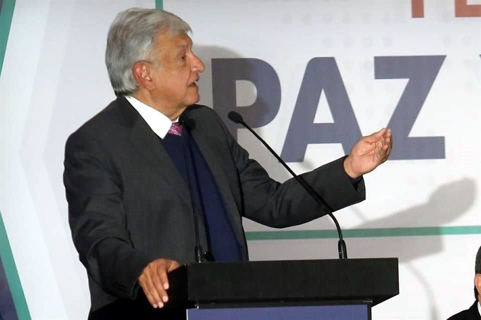 Andrs Manuel Lpez Obrador present el Plan Nacional de Paz y Seguridad.