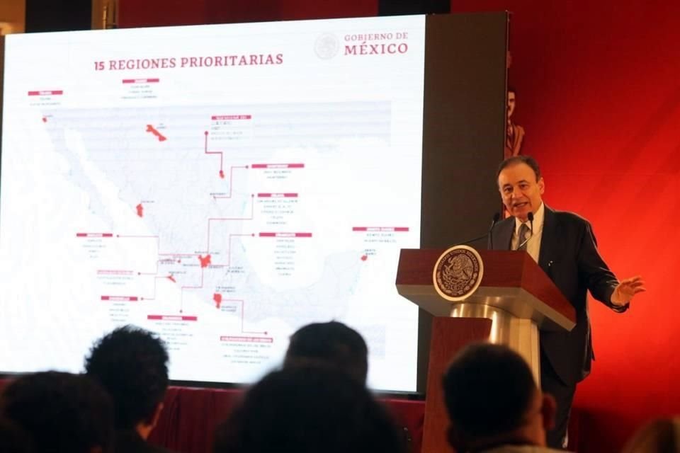 Alfonso Durazo, titular de la Secretara de Seguridad y Proteccin Ciudadana en la presentacin del plan.