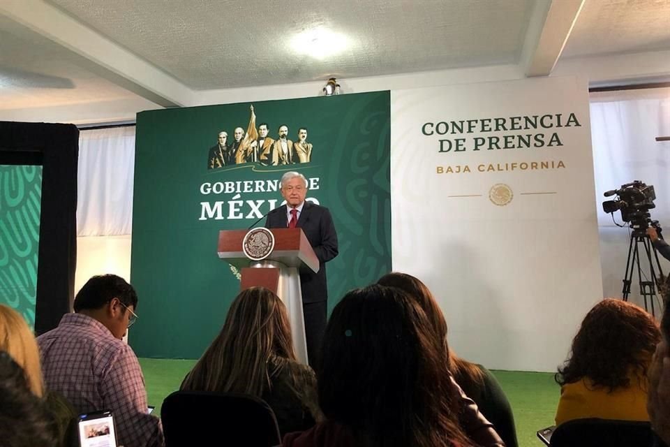 El Mandatario ofreci conferencia de prensa en Tijuana.