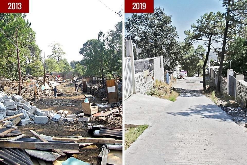 Tras ser desalojados en 2013, grupo conocido como Zorros urbanizó otra vez 60 has. del Ajusco y reinstaló viviendas con cimientos de piedra.