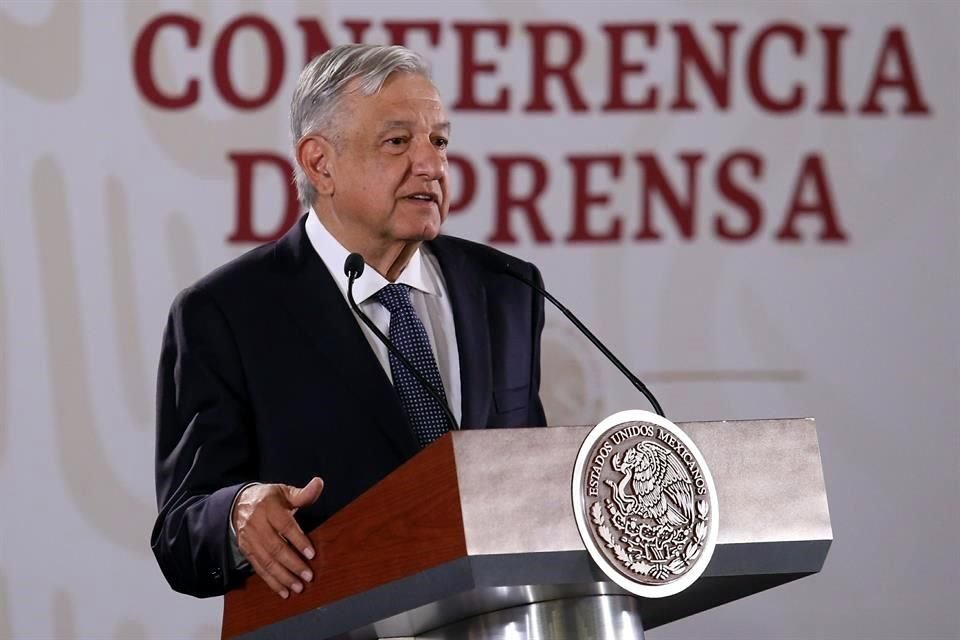 El Presidente Andrés Manuel López Obrador en su conferencia mañanera.