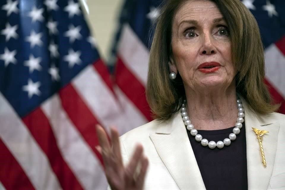 Imprudentes, aranceles de Trump.- Pelosi Líder de Cámara baja de EU, Nancy Pelosi, calificó de imprudente amenaza de Trump de imponer aranceles a México.