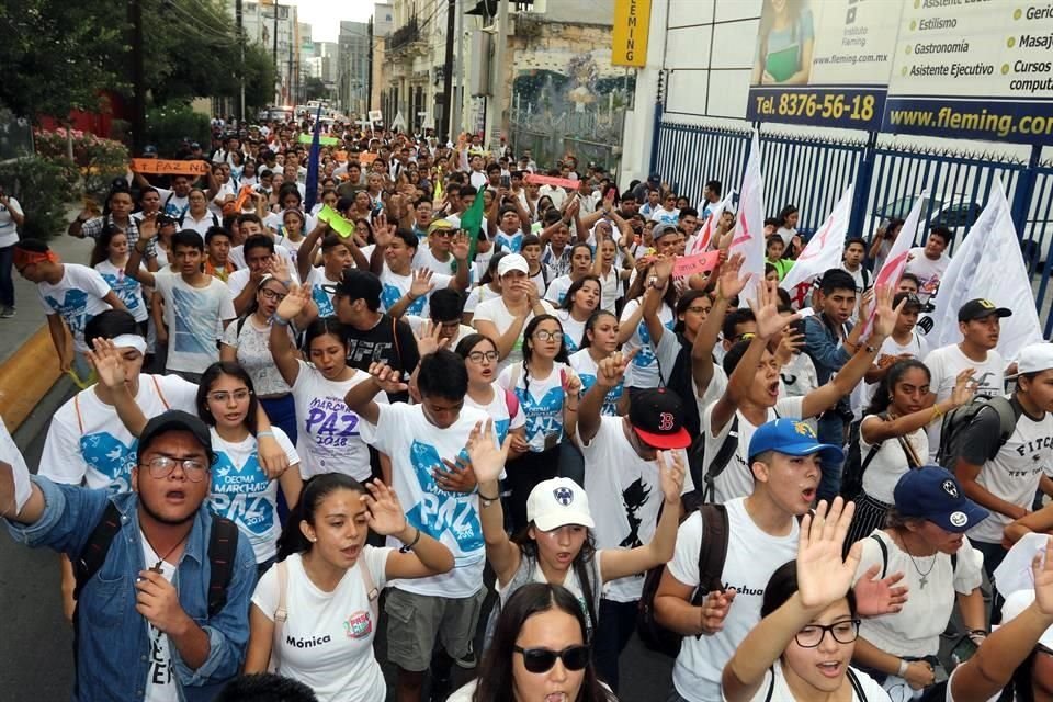 Jóvenes de Monterrey por una ciudad sin violencia