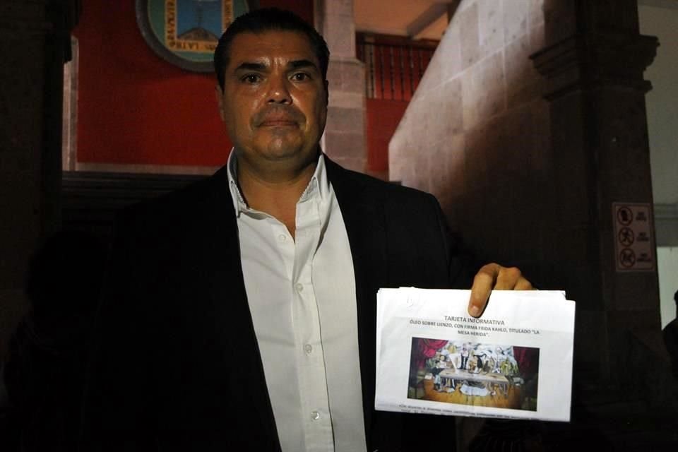 El subsecretario José de Jesús Guízar Nájera dió a conocer la detención de un hombre por intentar certificar ante notaría la obra 'La mesa herida', de Frida Kahlo.