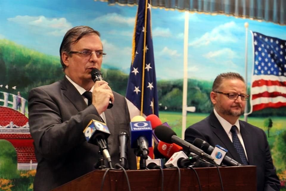 El Canciller ofreció un mensaje desde El Paso, Texas.