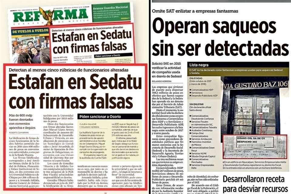 Desde febrero Reforma reveló las oficinas donde falsificaban documentos.