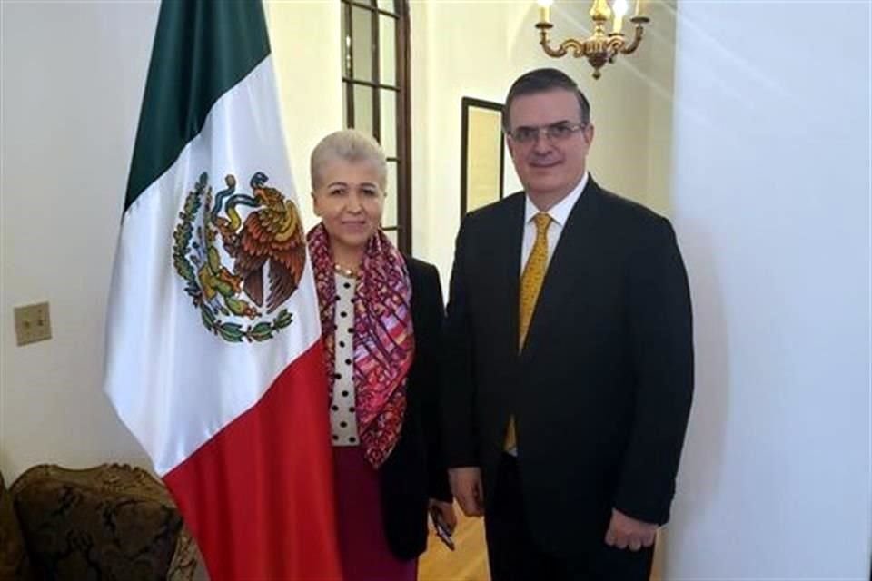 Previo a su encuentro con el Vicepresidente Pence en la Casa Blanca, el Canciller Ebrard se reunió con la Embajadora Luz Baños y la misión de México ante la OEA.