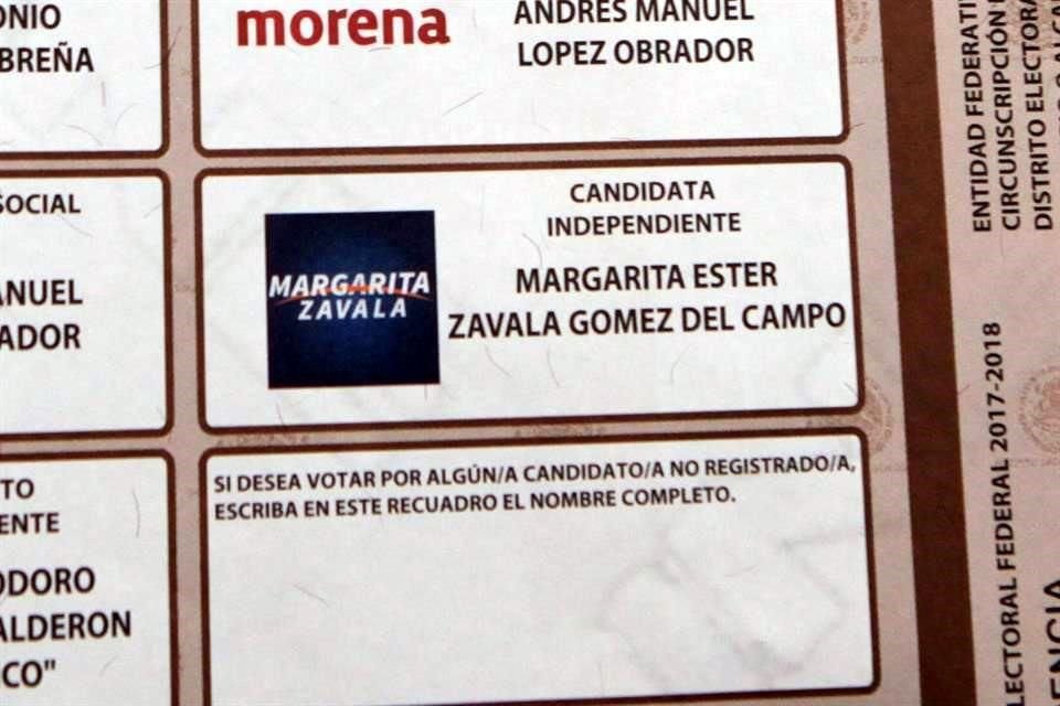 La votación que reciba Zavala será por un candidato no registrado a menos que otro nombre esté marcado en la boleta.