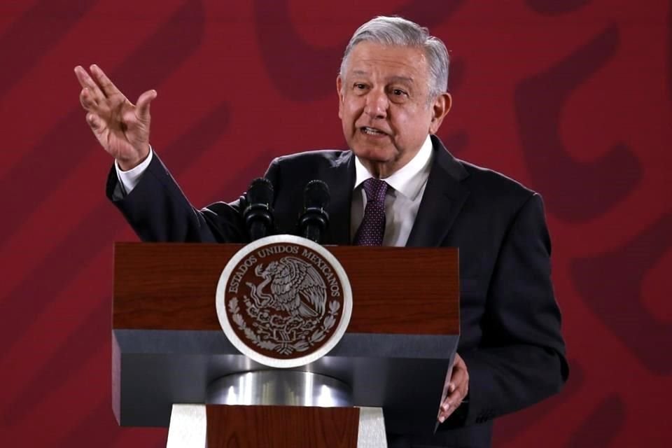 López Obrador en su conferencia mañanera.