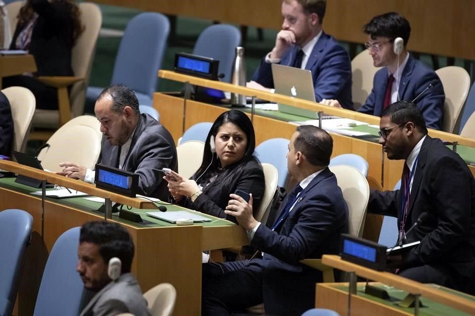 Miembros de la delegación de Venezuela en la Asamblea General de la ONU.