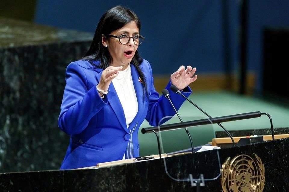 Vicepresidenta de Venezuela Delcy Rodriguez Gomez en su intervención en la Asamblea General de la ONU.