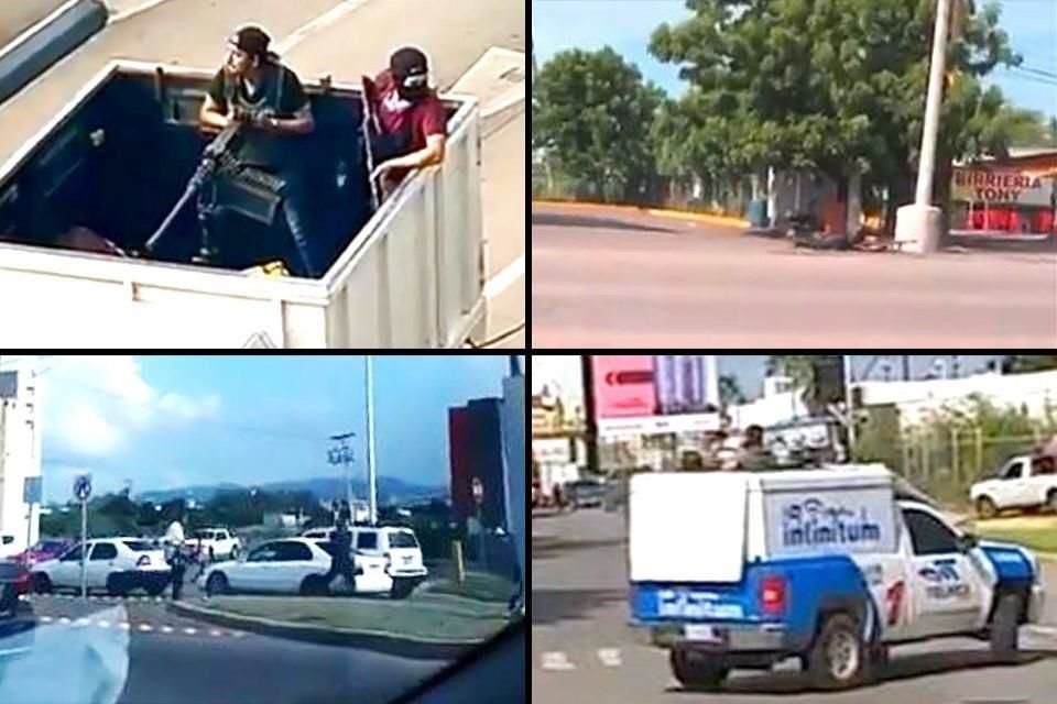 Hombres armados paralizan distintos sectores de Culiacán, Sinaloa, con detonaciones de armas de grueso calibre.