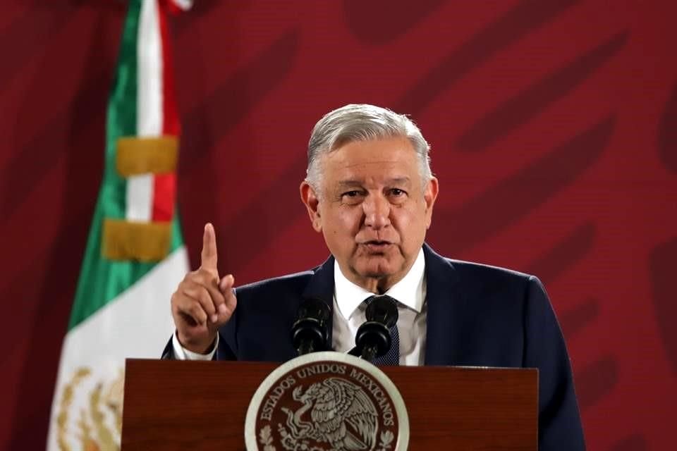 López Obrador en su conferencia matutina de este martes.