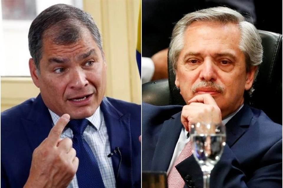 Correa (izq.) se encuentra en México para una reunión con Fernández (der.), según la prensa argentina.