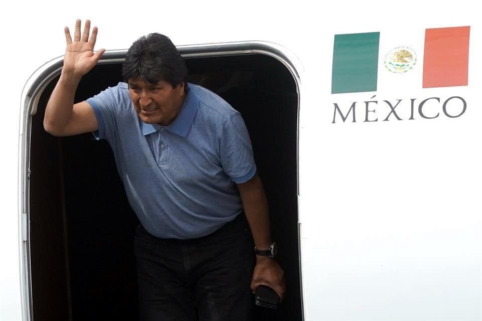 Evo Morales llegó esta mañana a México.