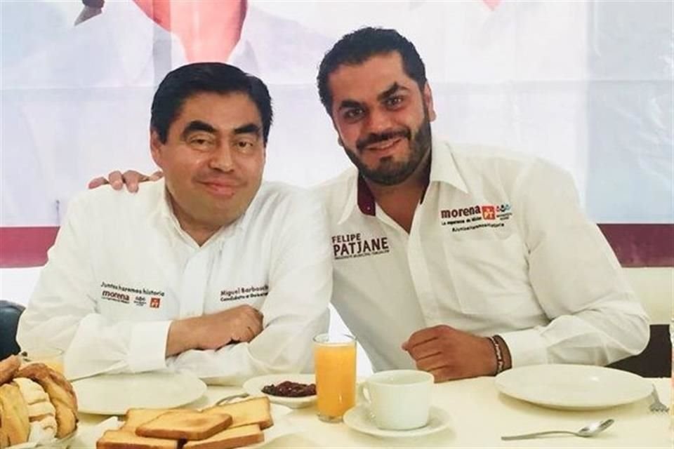 Miguel Barbosa y Felipe Patjane en mayo de 2018.