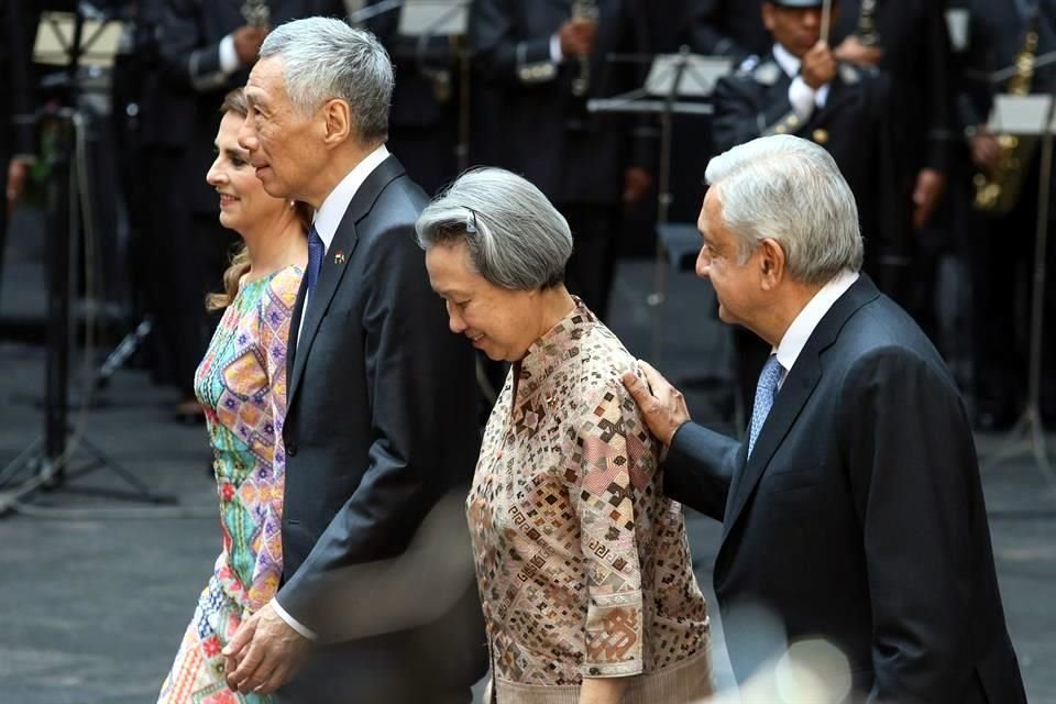 El Presidente López Obrador recibió al Primer Ministro de Singapur en Palacio Nacional.