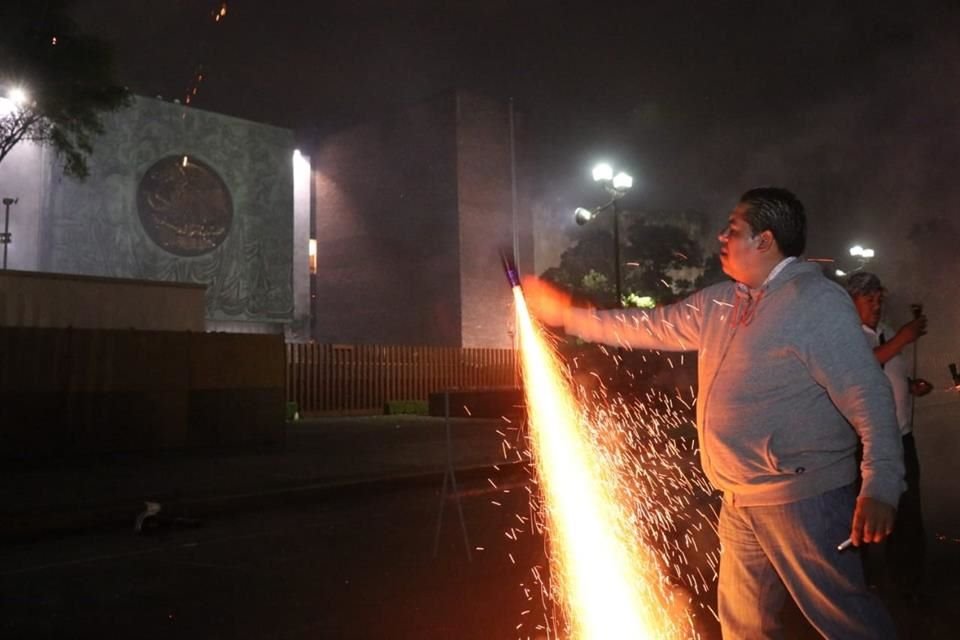La protesta fue encabezada por el Edil de Tultepec, Armando Portugués.