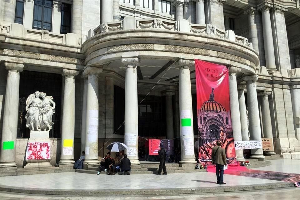 El Palacio de Bellas Artes también permanece cerrado por protesta.