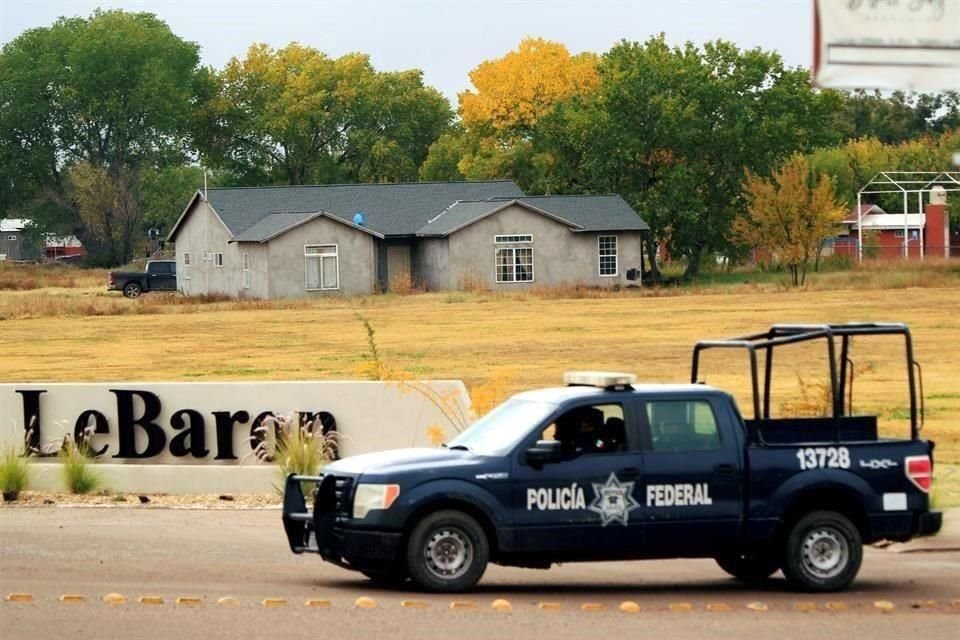 Entrada de la comunidad de LeBarón, en Chihuahua.