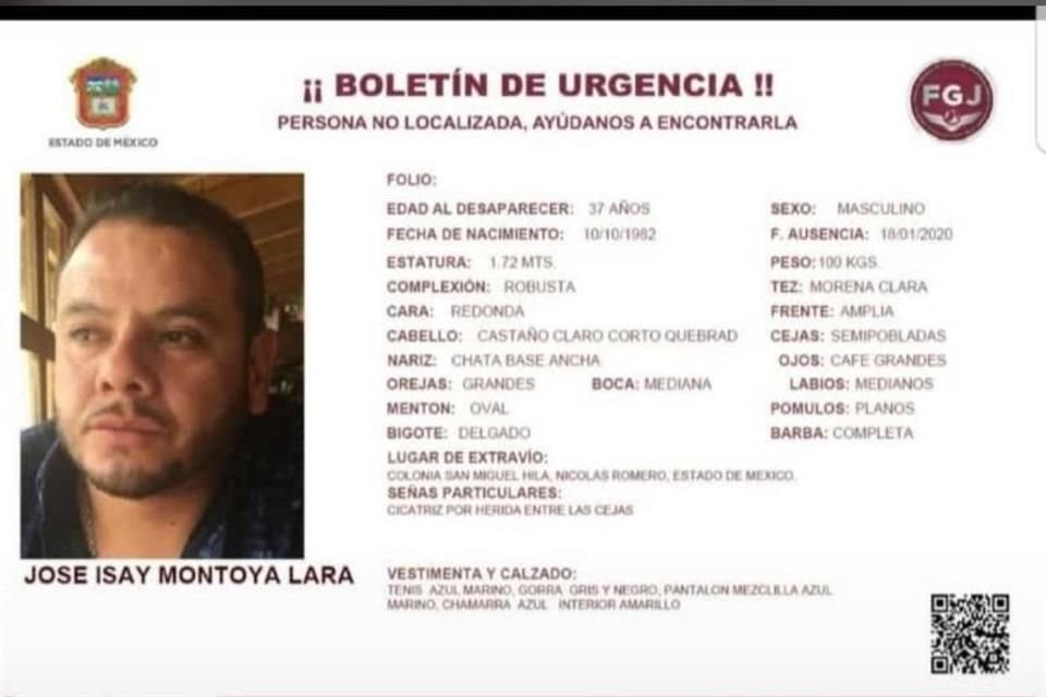 En el paraje Laguna Seca, en la Carretera Naucalpan-Villa del Carbón, fue encontrado con signos de tortura el cuerpo del Policía de Investigación José Montoya Lara de la Fiscalía capitalina.