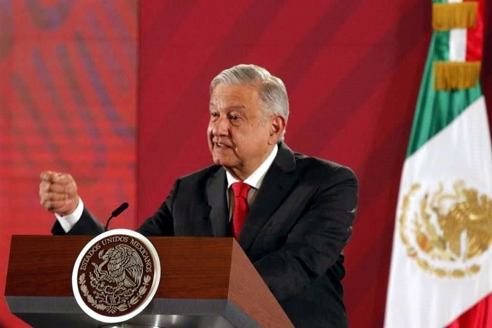El Presidente López Obrador en su conferencia mañanera.