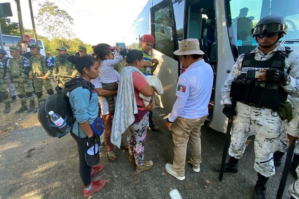 El 23 de enero, integrantes de caravana migrante fueron detenidos en Chiapas por la Guardia Nacional.