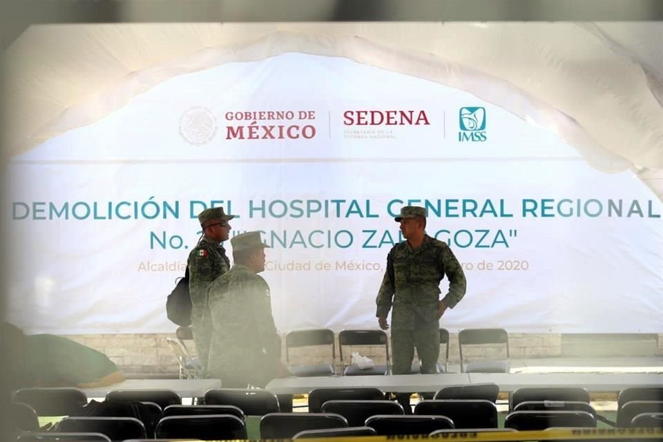 La Sedena está a cargo de la demolición del Hospital Ignacio Zaragoza.