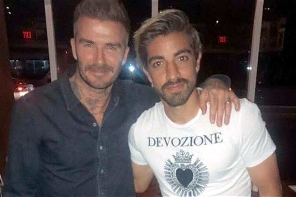 David Beckham y Rodolfo Pizarro, imagen que compartió el ex de Rayados.