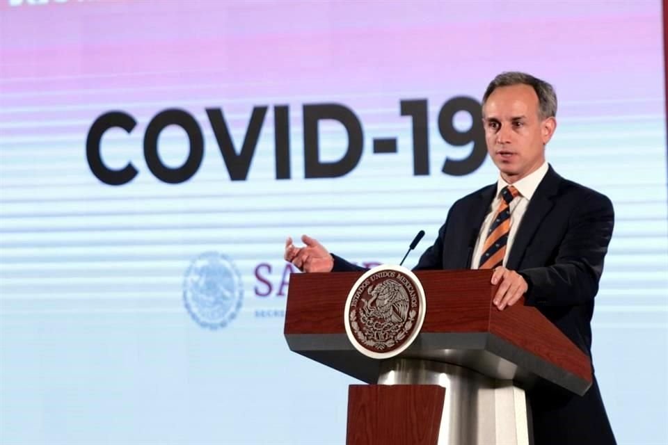 Hugo López Gatell, subsecretario de la Ssa, durante la conferencia del coronavirus de este sábado.