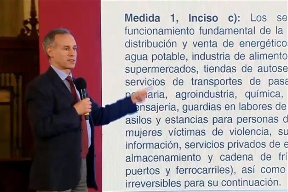 El subsecretario de salud, Hugo López-Gatell en conferencia de prensa en Palacio Nacional.