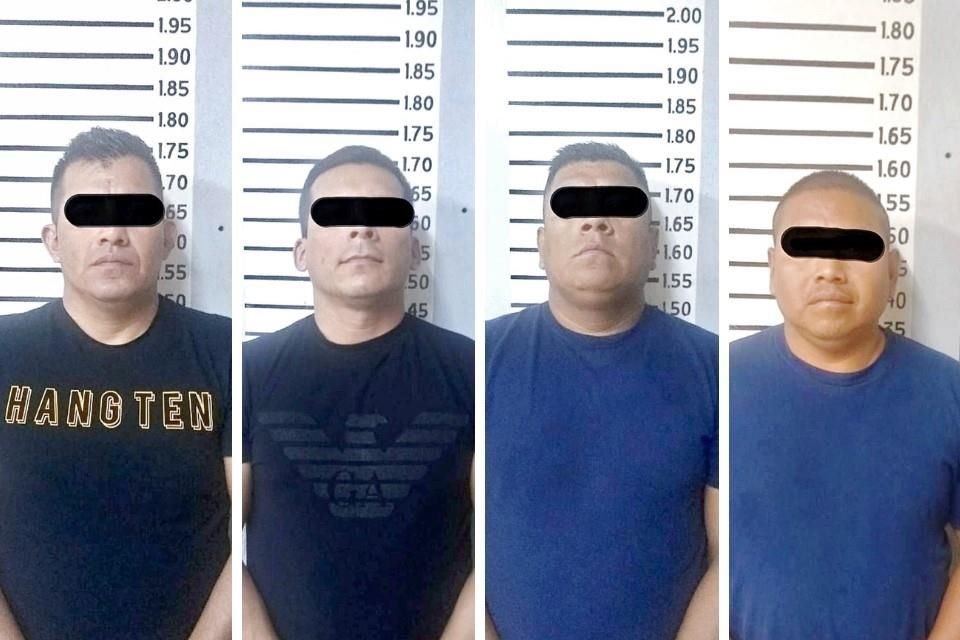 Rogelio M., Miguel N., José Esteban y Erubiel CH. fueron detenidos el miércoles de la semana pasada.