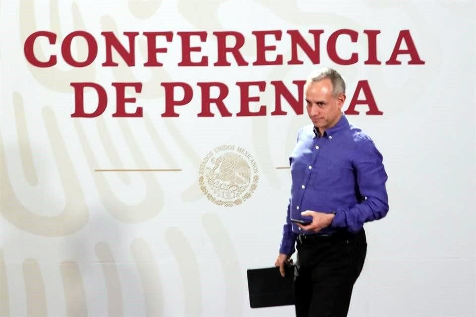 La Ssa dio su informe diario sobre cifra de casos de coronavirus en México.ferencia de prensa.